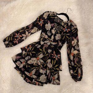 Floral Romper / Faux Dress